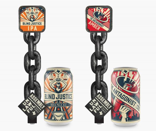 Propaganda Beer Packaging Design for Unlawful Assembly Brewing