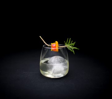 Maraschino Orange Cocktail with Rosemary