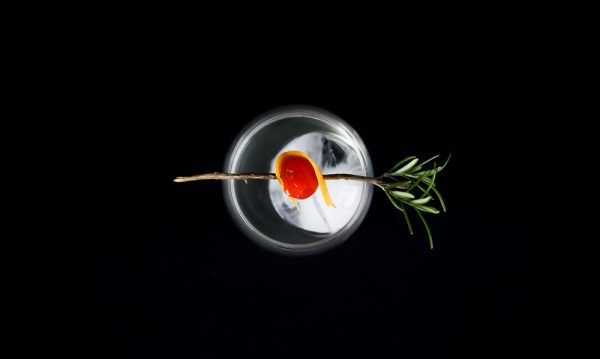 Maraschino Orange Cocktail with Rosemary