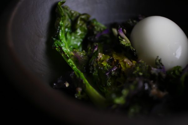 Warm Anchovy Salad with Soft Boiled Egg