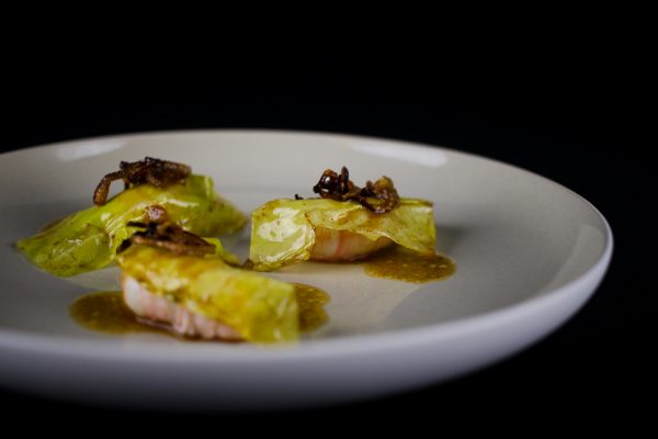 Langoustine with Cabbage, Butter and Japanese Soy Mayonnaise