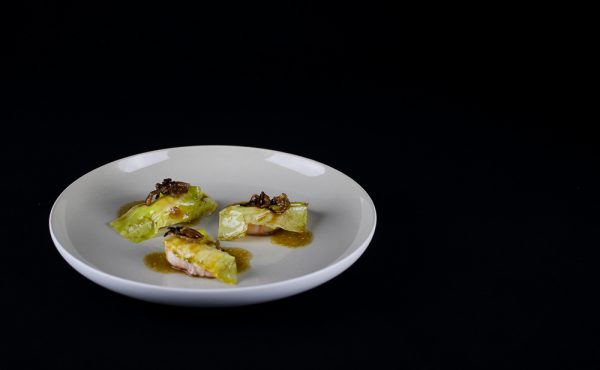 Langoustine with Cabbage, Butter and Japanese Soy Mayonnaise