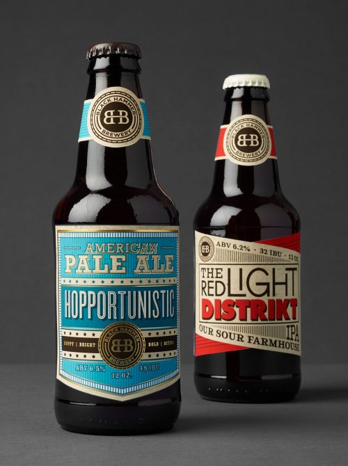 Black Hammer Brewery Beer Packaging Design