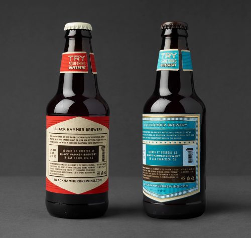 Black Hammer Brewery Beer Packaging Design