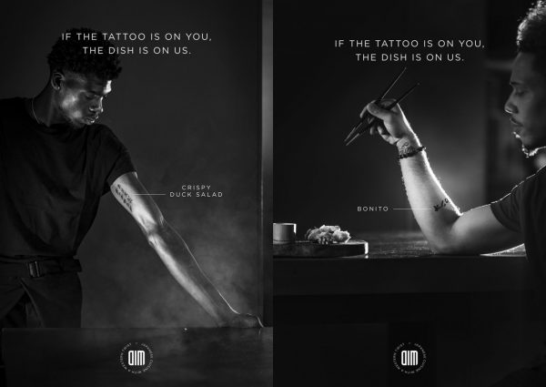 Dim Dining will let you eat for free if you tatoo part of their menu