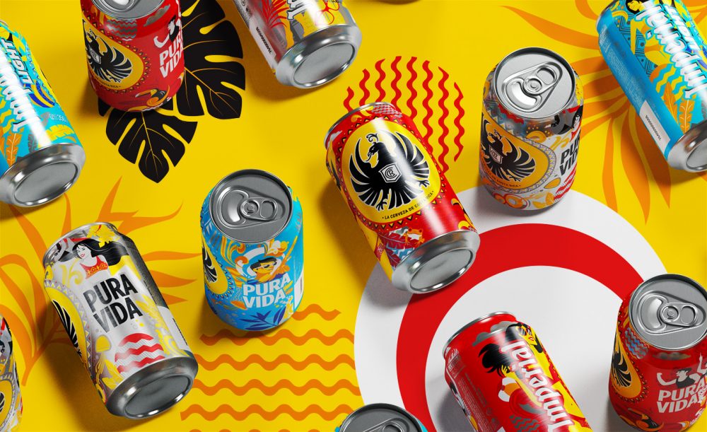 Costa Rican Beer Packaging with Summer Vibes