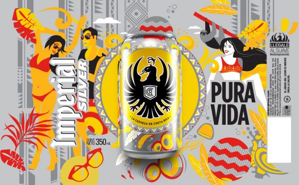 Costa Rican Beer Packaging with Summer Vibes
